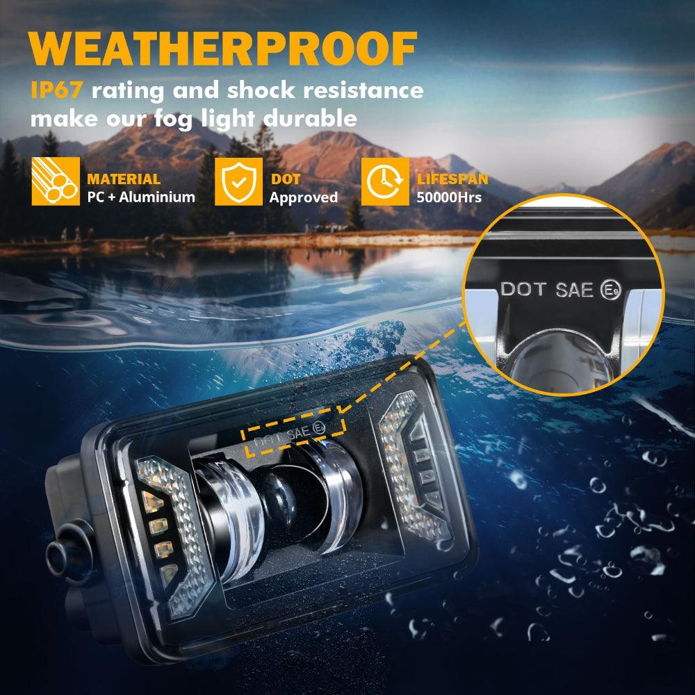 (2pcs/set) LED Fog Lights Assembly with DRL/ Turn Signal Lights for Ford F150 2015 2016 2017 2018 2019 2020