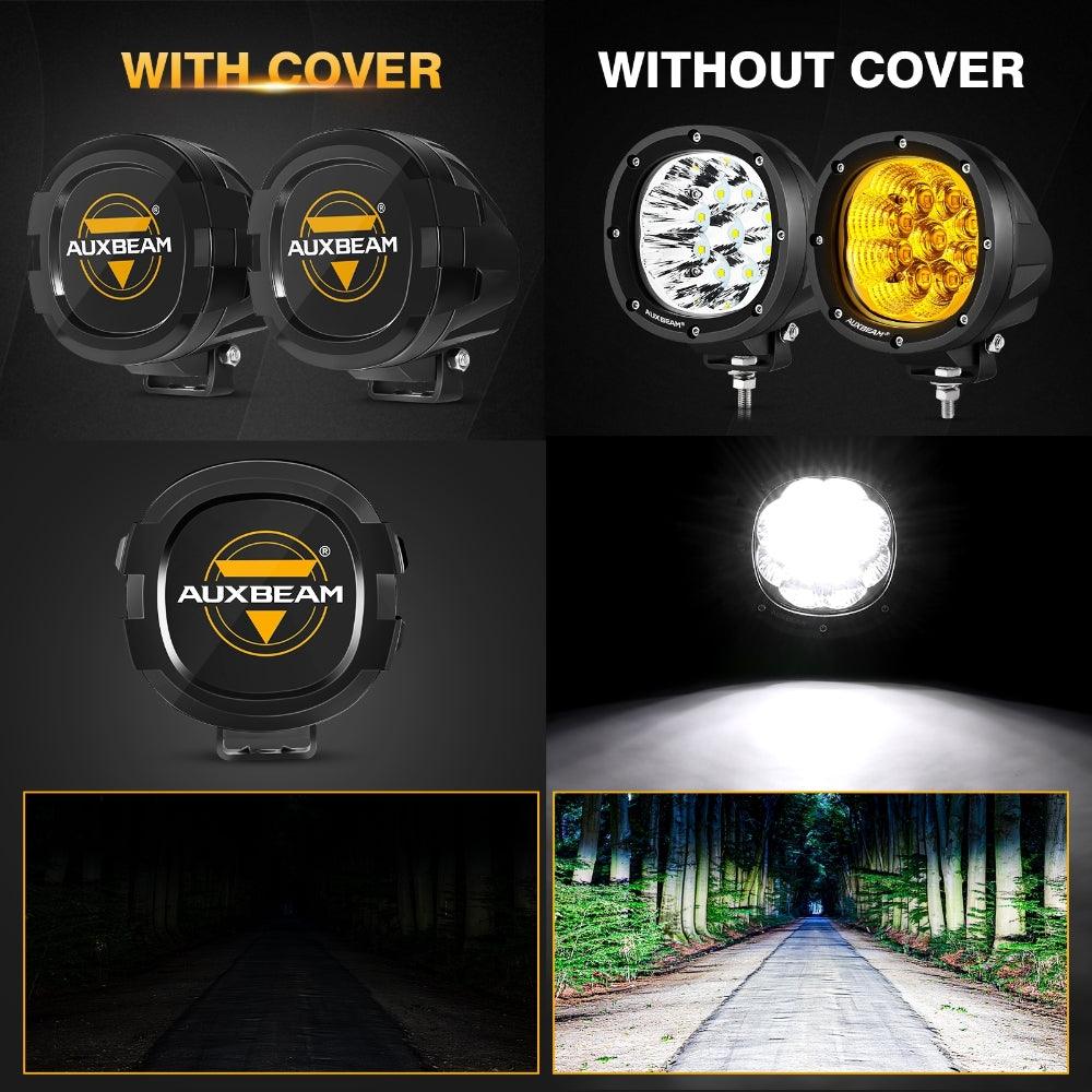 4 Inch Round LED Pod Lights Black Cover Light Shield Cover - Auxbeam  – éclairage LED auto