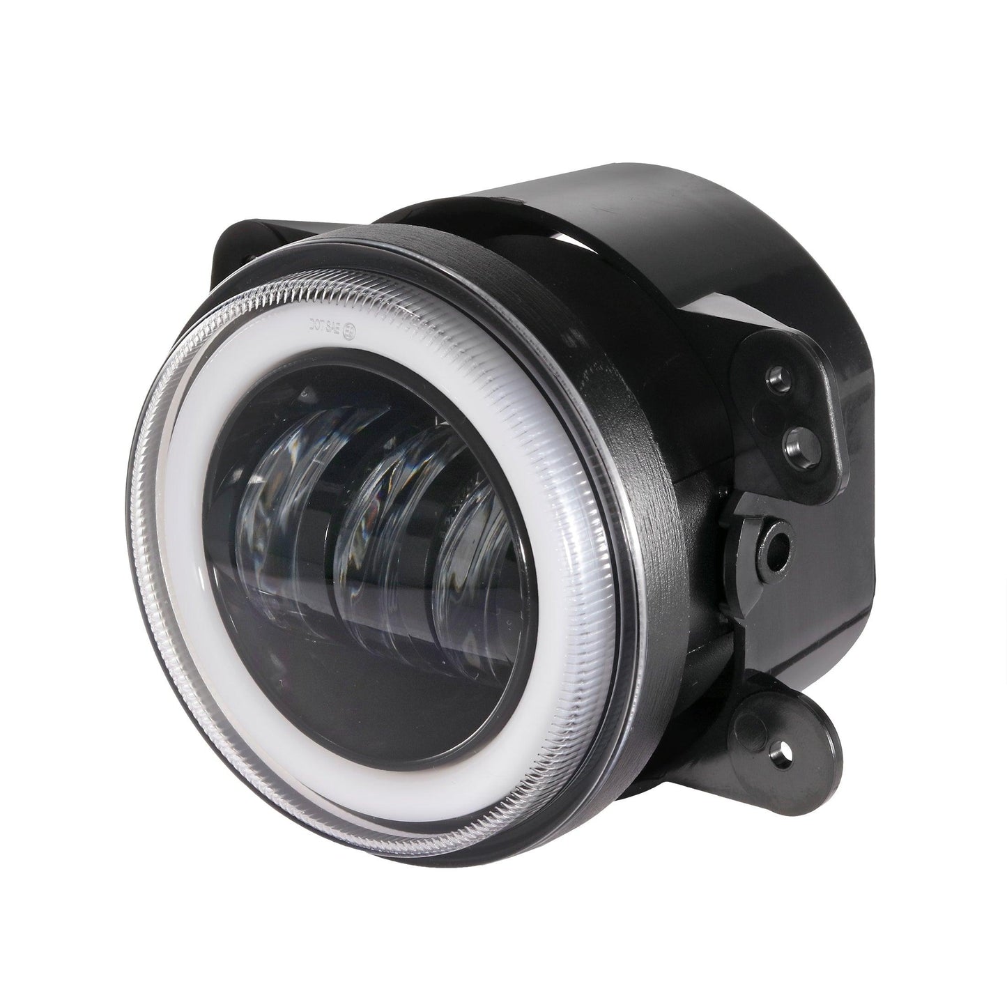 (قطعتان/مجموعة) مصابيح ضباب LED مقاس 4 بوصات مع حلقة هالة RGB وضوء إشارة الانعطاف، تحكم بلوتوث لسيارة جيب رانجلر JK 2007-2017 