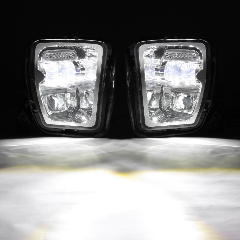 (2pcs/set) 36W LED Fog Lights for Dodge Ram 1500 2013 2014 2015 2016 2017 2018 (Chrome)