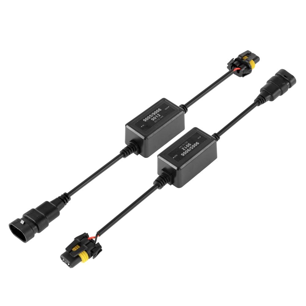 مجموعة تحويل مصابيح LED الأمامية المُحسّنة طراز C10 طراز 9006/HB4 وفك تشفير Canbus ومضاد للوميض وفرط الوميض بدون تحذير، مكونة من قطعتين/مجموعة
