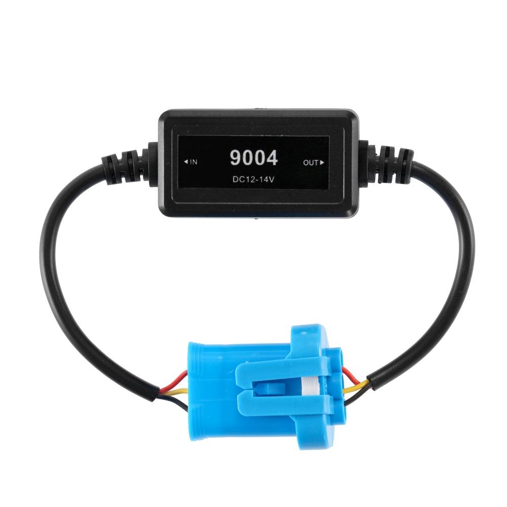 9004/HB1 C10-MODEL Enhanced LED Headlight Bulbs Canbus Decoder Anti-Flicker Hyper Flash No Warning Harness Resistor Conversion Kit 2pcs/set