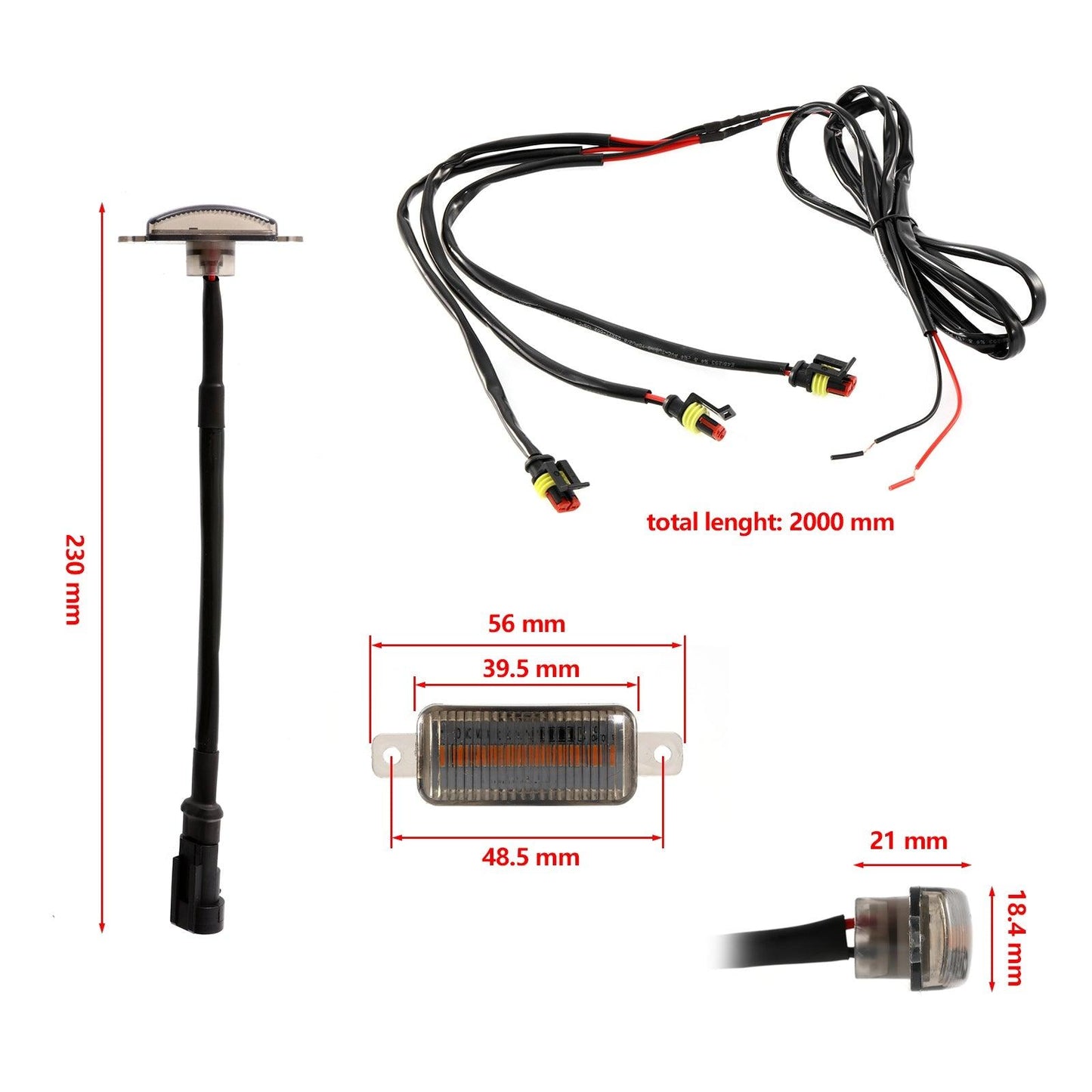 (3 قطع/مجموعة) مصابيح شبكية أمامية LED على شكل رابتور ضوء كهرماني مناسب لسيارة GMC Sierra 2500 HD 2016-2021 (غلاف كهرماني/غلاف مدخن)