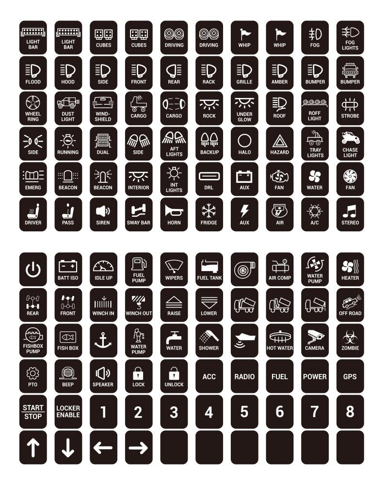 120 Universal Stickers for AC-1200/AR-600/RA80 XL/RB80 XL Switch Panel