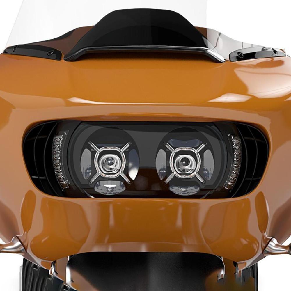 مصابيح إشارة الرياح الأمامية LED مع مصابيح نهارية لدراجات Harley Road Glide MS-SG15 موديلات 2015-2020