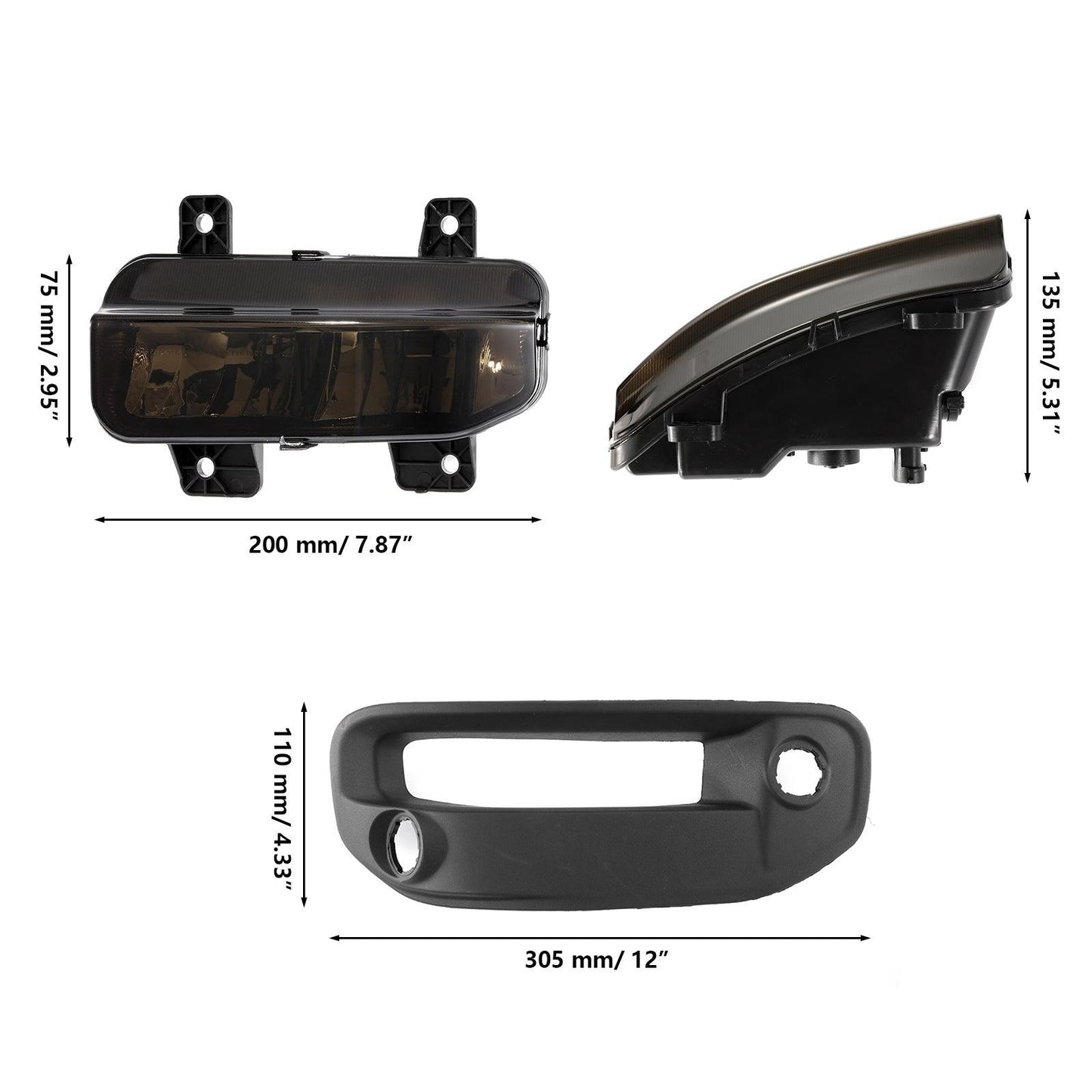 LED Fog Light Set Replacement for Dodge Ram 1500 2019 2020 2021 2022