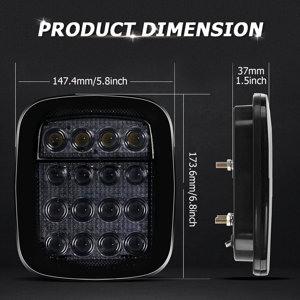 Feux Arrière Universels 16LEDs (2pcs/set) Jeep Wrangler YJ TJ CJ