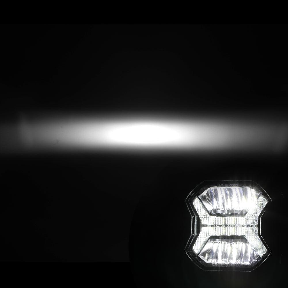 مصابيح ضباب LED مقاس 4 بوصات مع إضاءة نهارية بيضاء لسيارة جيب رانجلر JL 2018-2021
