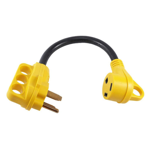 50 Amp Male to 30 Amp Female Adapter RV Electrical Converter Cord Cable