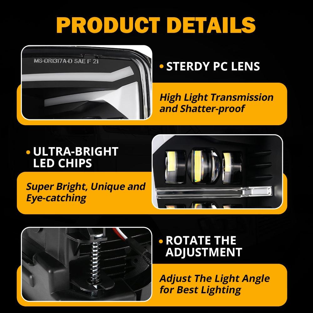 (2pcs/set) DOT Approved LED Fog Lights with DRL for Dodge Ram 1500 2013-2018