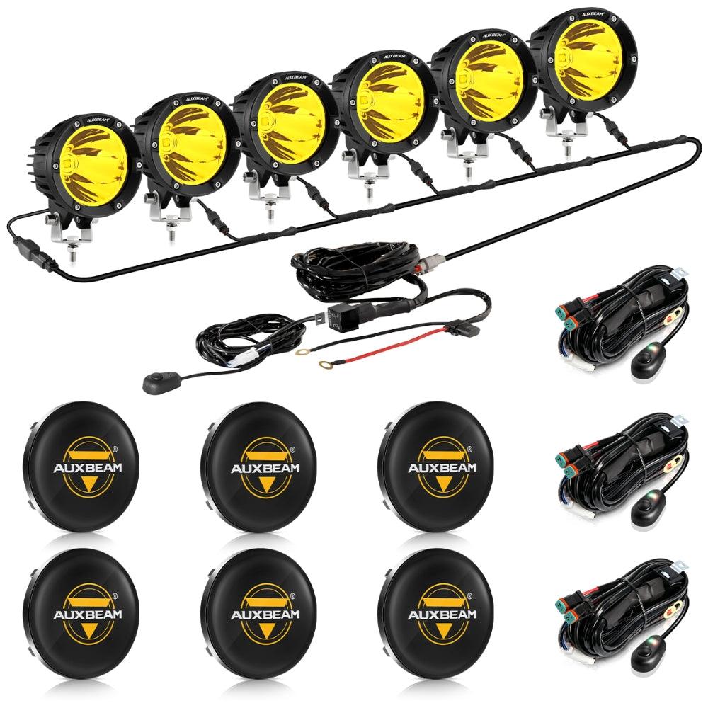C4 Series | 4 Inch 100W Spot Round LED Pods Amber LED Driving Lights - Auxbeam  – éclairage LED auto
