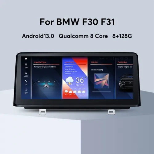 Multimédia Auto Octa-Core Android 13 4G LTE 8G 128G BMW 3 4