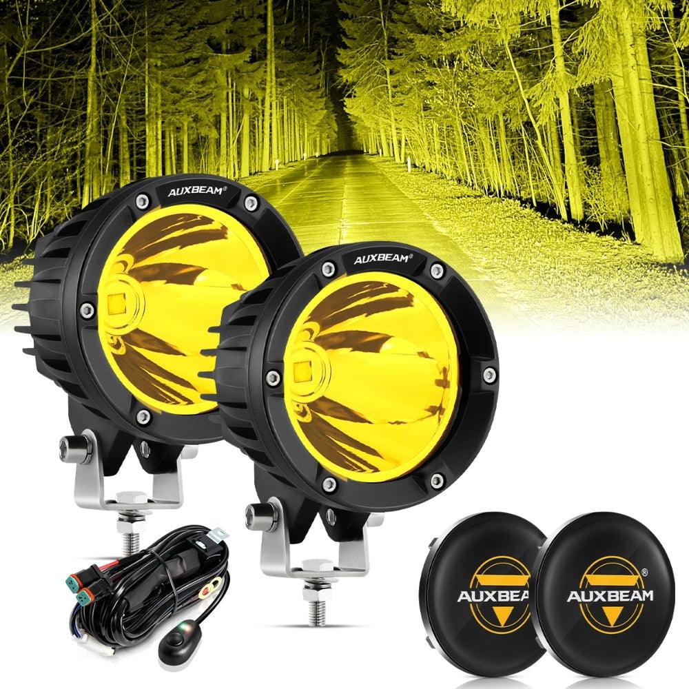 C4 Series | 4 Inch 100W Spot Round LED Pods Amber LED Driving Lights - Auxbeam  – éclairage LED auto