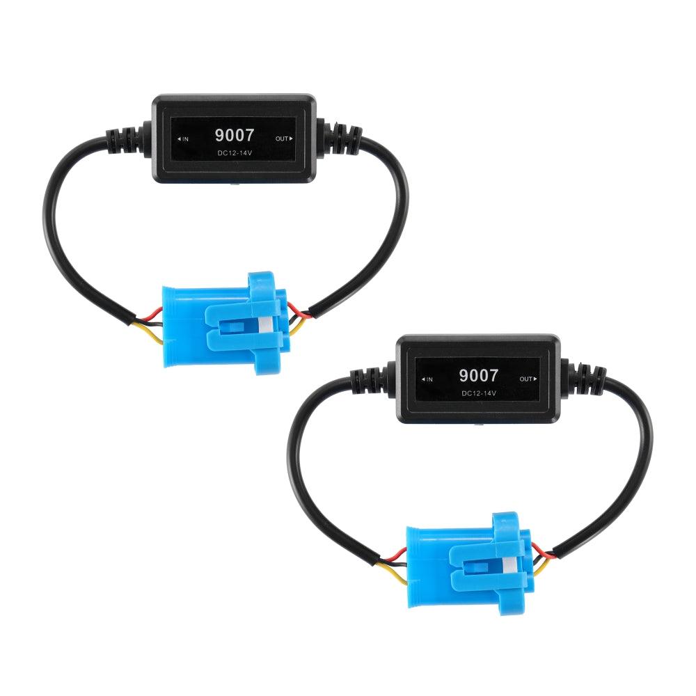 9007/HB5 C10-MODEL Enhanced LED Headlight Bulbs Canbus Decoder Anti-Flicker Hyper Flash No Warning Harness Resistor Conversion Kit 2pcs/set