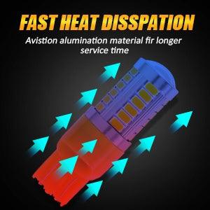 T20 7443 7440 LED Turn Signal Light Rear/Front, Side Maker Light 20W 4000LM 3500K Amber 33LED Series | 2 Bulbs