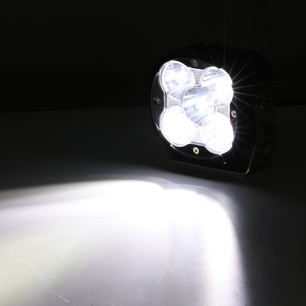 XP-ULTRA Series 4.5 Inch Spot Beam LED Pod Lights Off Road Lights with Amber Backlight