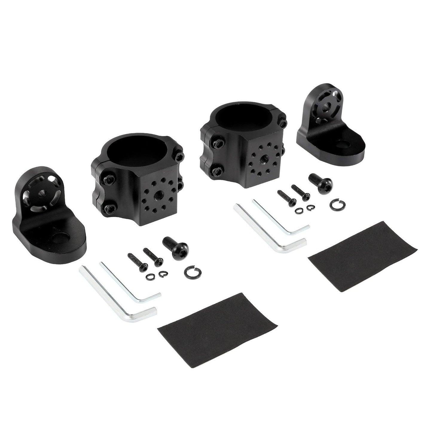 3FT/4FT LED RGB Whip Lights with Bluetooth/ Remote Controlled & Black Universal Flagpole Light Mount  for all UTVs with 1.75" to 2" Roll Cage