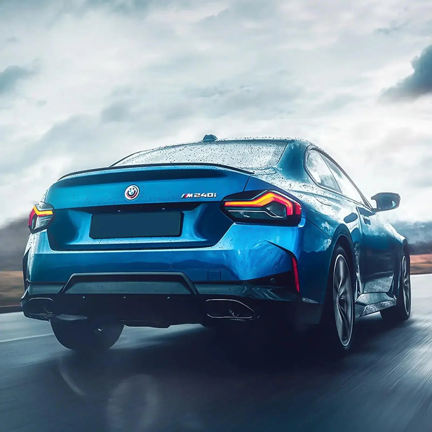 مجموعة مصابيح خلفية LED مع تأثير رسوم متحركة لبدء التشغيل (طلب مسبق) لسيارة BMW الفئة الثانية (F22 F23) M2 (F87) موديلات 2014-2021