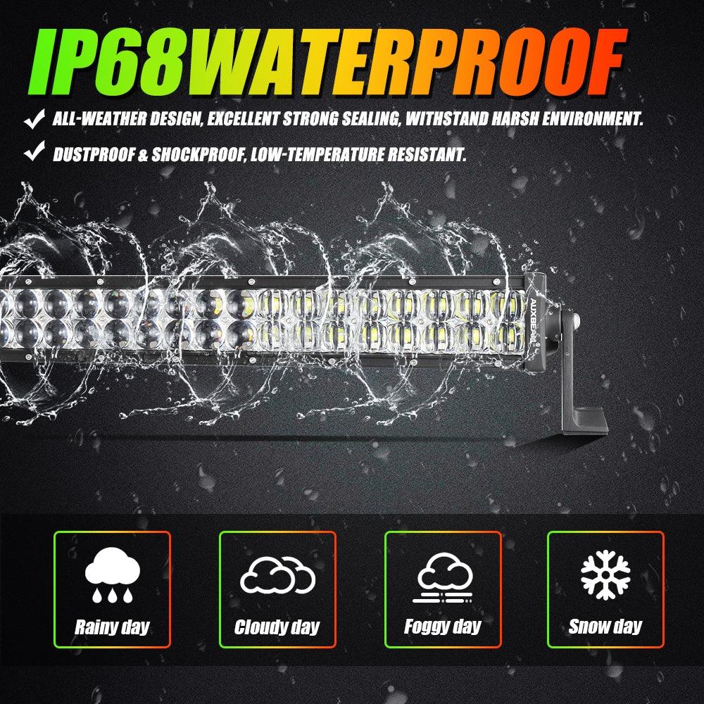 New 22 Inch V-PRO Series Straight RGBW Color Changing Off Road Led Light Bar for ATV UTV SIDE BY SIDES