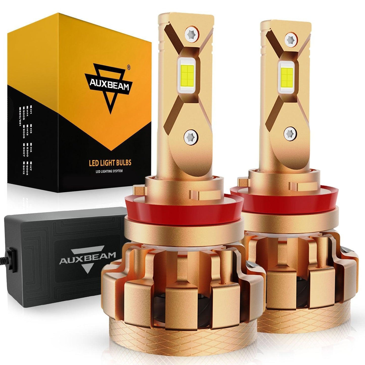 مصابيح أمامية LED H11، 70 واط، 18000 لومن، سلسلة F-16 Plus، الأكثر سطوعًا، 6000 كلفن، لون أبيض بارد | 2 لمبة