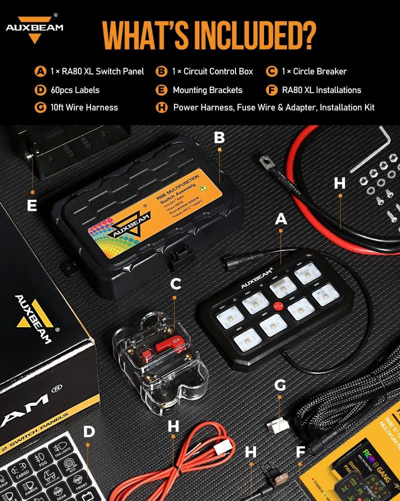 لوحة مفاتيح LED من سلسلة RGB 6/8/12 عصابة، وحدة تحكم في إضاءة الطرق الوعرة 