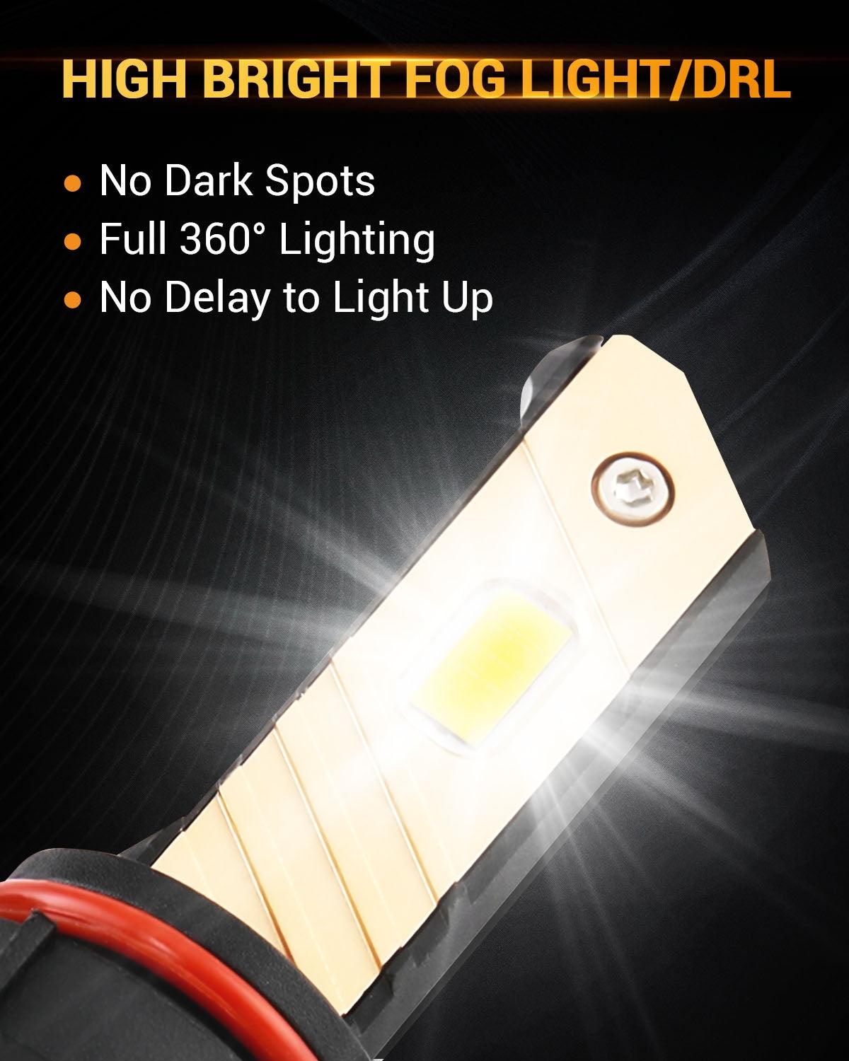 For 2008-2009 Ford Mustang Shelby GT500KR 5202 LED Fog Light/DRL Bulbs - Auxbeam  – éclairage LED auto