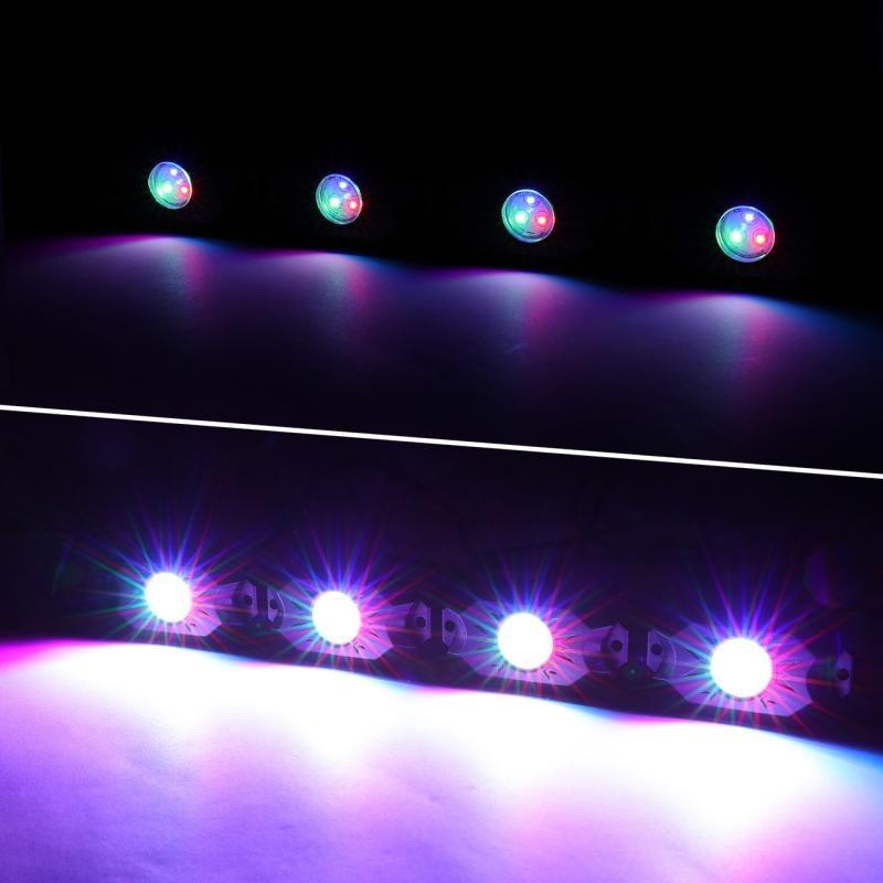 4FT RGB LED Whip Lights & RGB LED Rock Lights Set with Bluetooth Controlled
