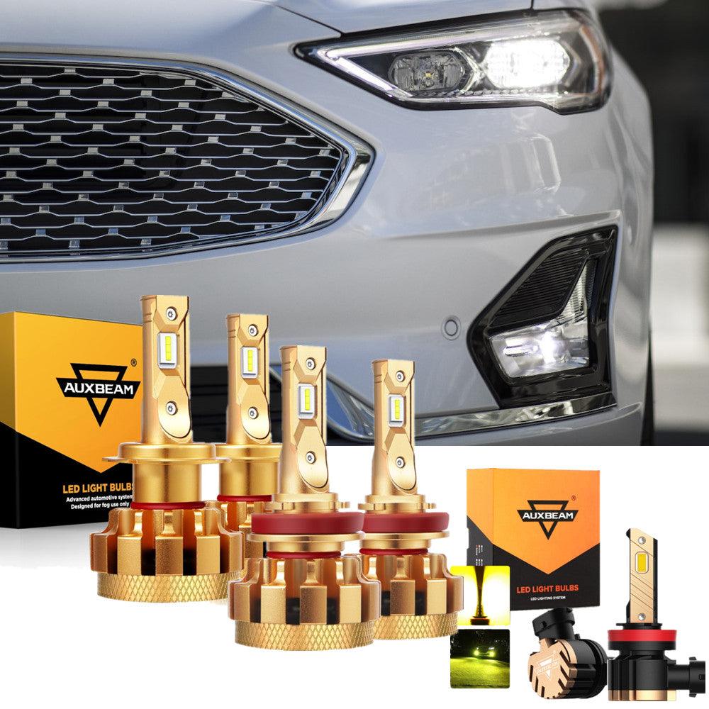 For 2006-2017 Ford Fusion F-16 Plus Series Built-in Canbus Automotive Grade 14000LM LED Light Bulbs High Low Beam Bundle - Auxbeam  – éclairage LED auto