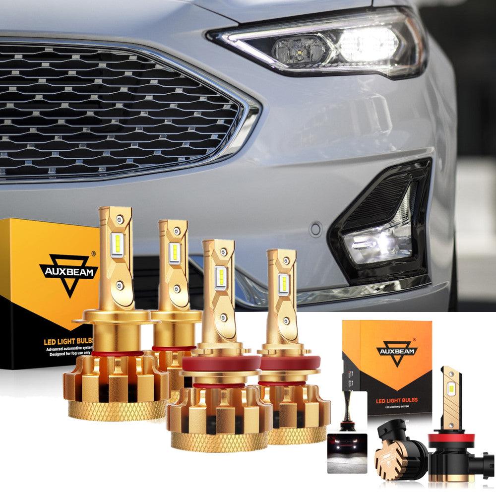 For 2006-2017 Ford Fusion F-16 Plus Series Built-in Canbus Automotive Grade 14000LM LED Light Bulbs High Low Beam Bundle - Auxbeam  – éclairage LED auto