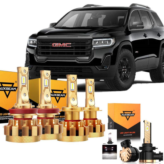 For 2007-2012 GMC Acadia F-16 Plus Series Built-in Canbus Automotive Grade 14000LM LED Light Bulbs High Low Beam Bundle - Auxbeam  – éclairage LED auto
