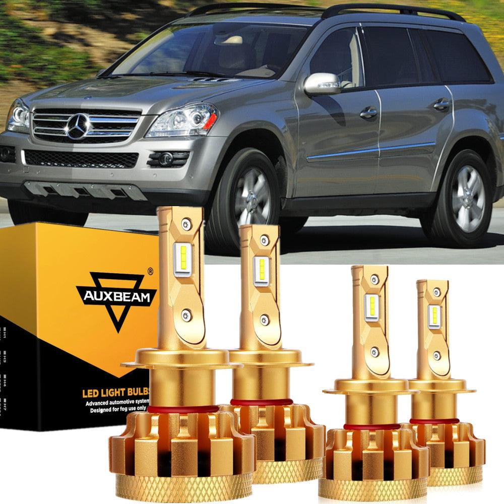 For 2007-2016 Mercedes-Benz GL450 with Halogen Headlamps F-16 Plus Series Built-in Canbus LED Light Bulbs High Low Beam Bundle - Auxbeam  – éclairage LED auto