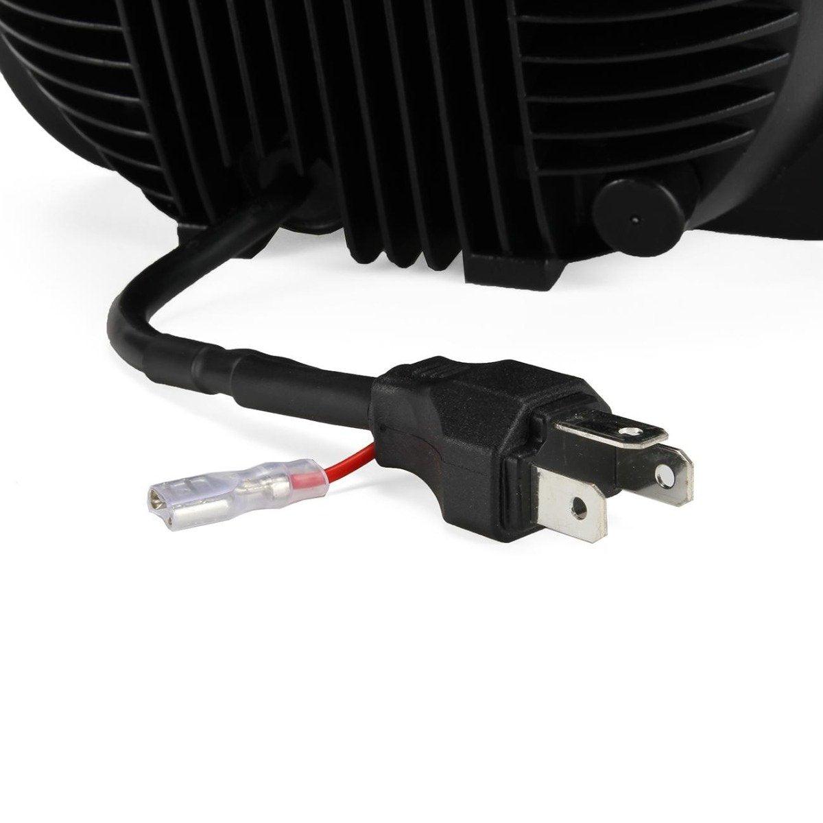 (2pcs/set) 65W 7x6 LED Hi-Lo Beam Headlights with DRL for Toyota Pickup Truck (Black/Chrome)