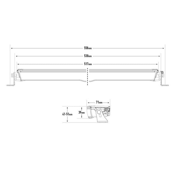 Led bar Lazer Glide PL - Curved / 52 cm / 120W / Ref. 12.5