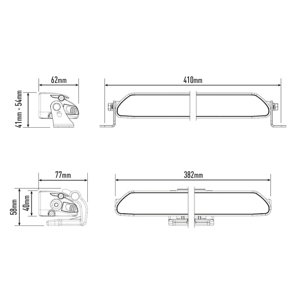 Led bar Lazer Linear 12 Elite - Straight / 38 cm / 84W