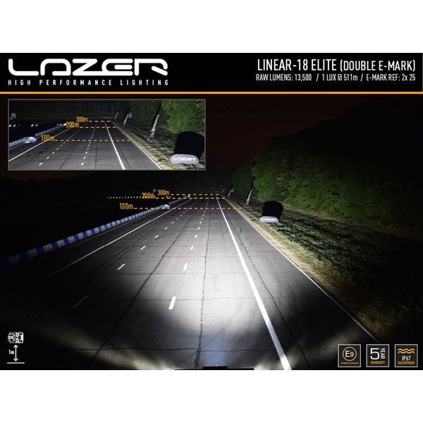 Led bar Lazer Linear 18 Elite (Double E-Mark) - Straight / 53 cm / 130W