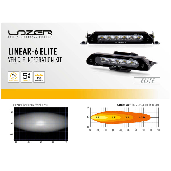 Led bar kit Volkswagen Transporter T7 (2022+), 2 x Lazer Linear 6 Elite