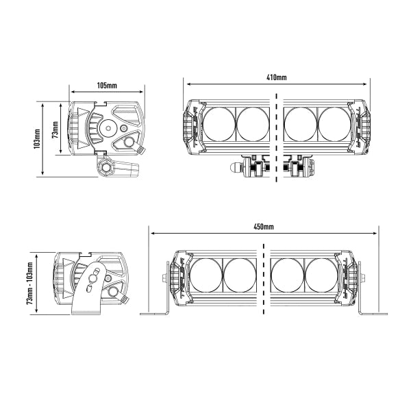 Led bar Lazer Triple - R 1000 Elite i - LBA - Straight / 41 cm / 111W - FORZA - PARIS