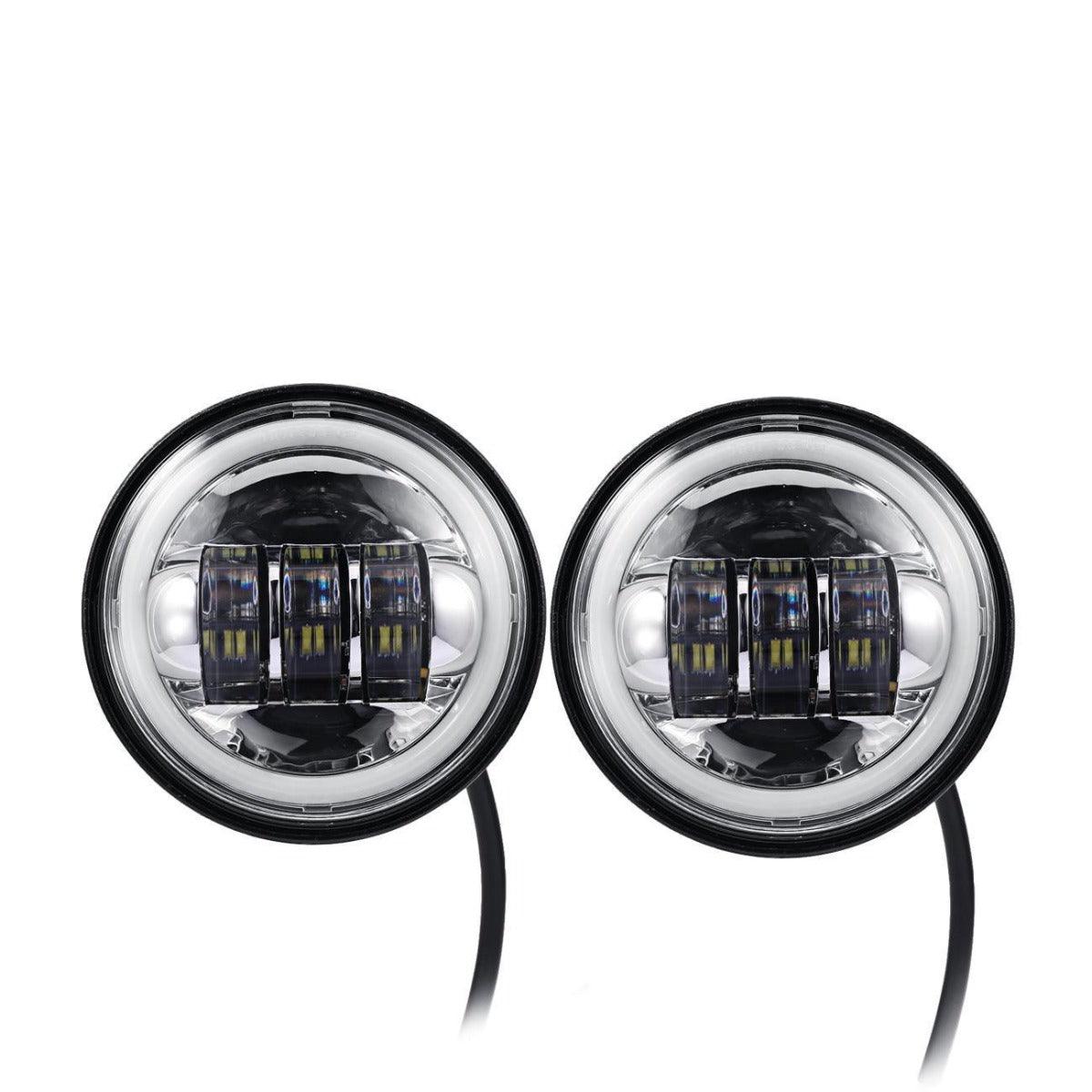 (قطعتان/مجموعة) مصابيح LED مساعدة للتجاوز مقاس 4.5 بوصة لدراجات هارلي