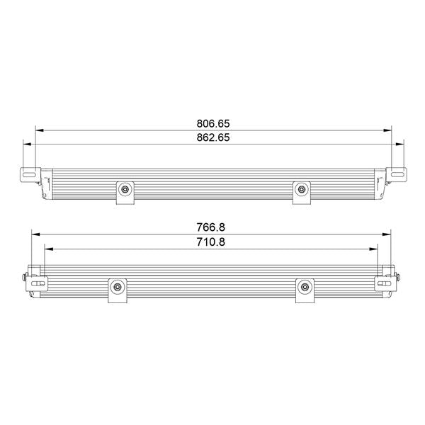 Led bar Purelux Panther S800 Gen3 - Straight / 78 cm / 324W / Ref. 50