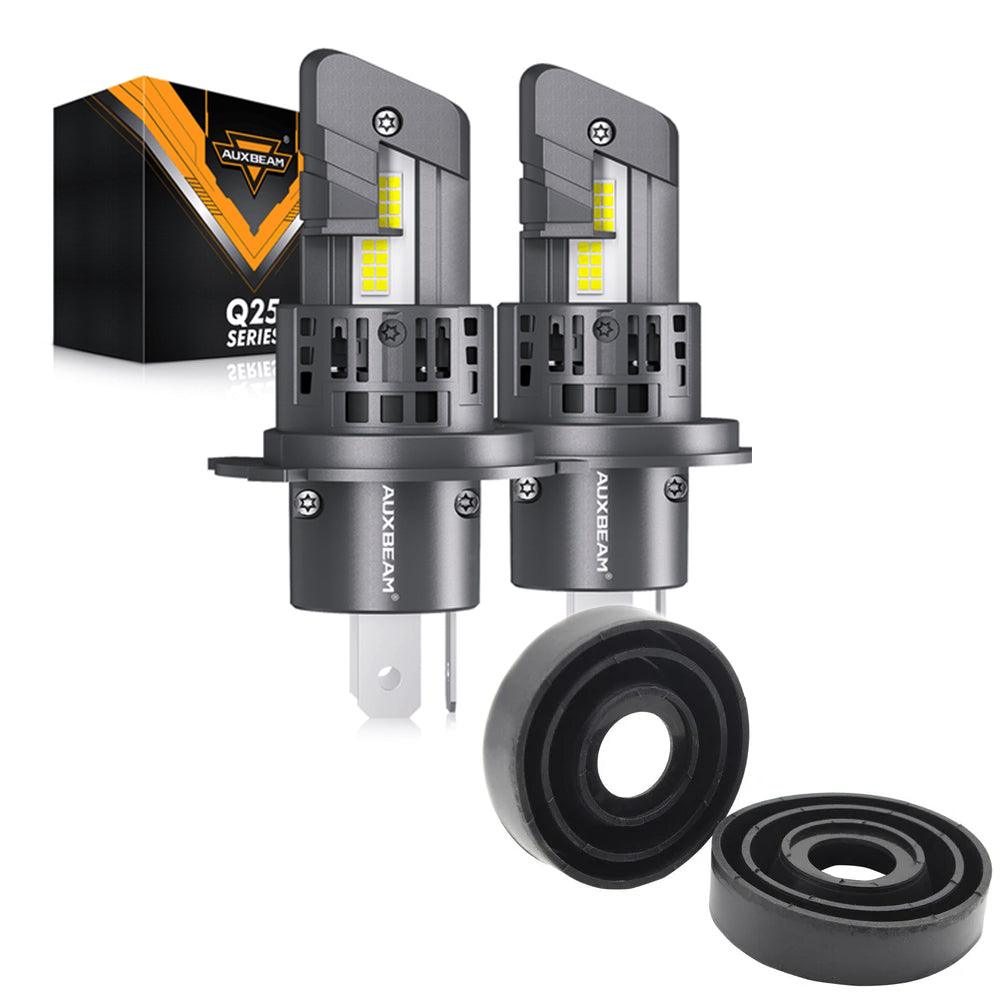 🆕H4/HB2/9003 LED Headlight Bulbs Q25 Series Real 1:1 Size 70W 20000LM 6500K Cool White | 2 Bulbs - Auxbeam  – éclairage LED auto