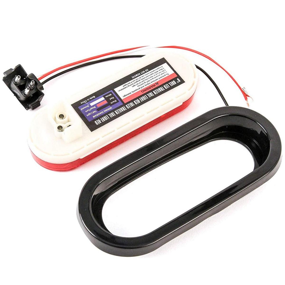 (قطعتان/مجموعة) مصابيح إشارة التوقف/الانعطاف الجانبية البيضاوية مقاس 6 بوصات