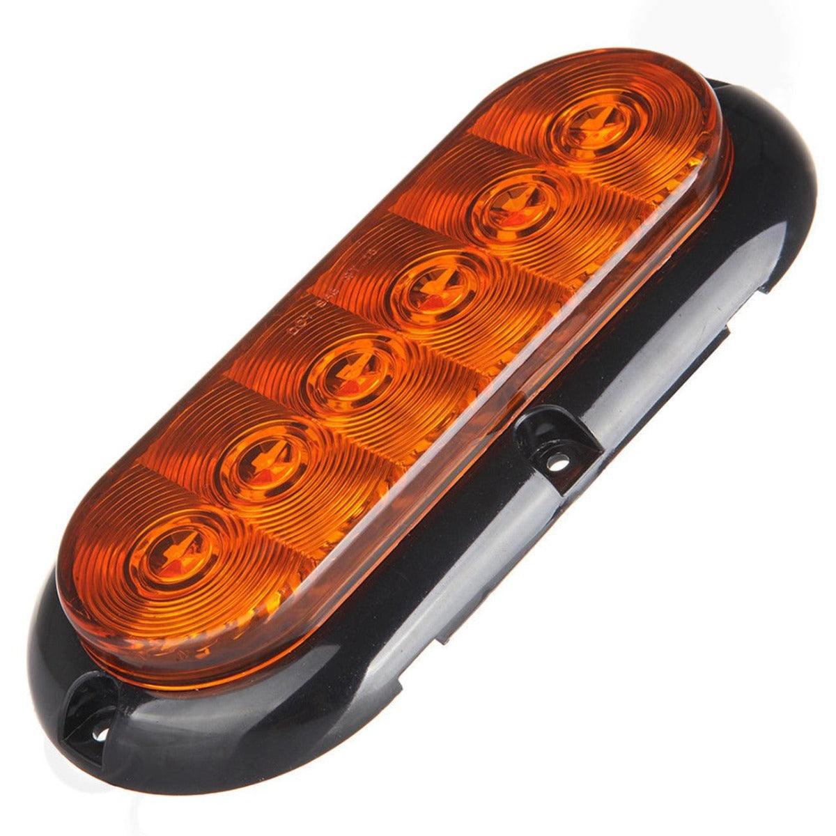 (قطعتان/مجموعة) مصابيح إشارة التوقف/الانعطاف الجانبية البيضاوية مقاس 6 بوصات