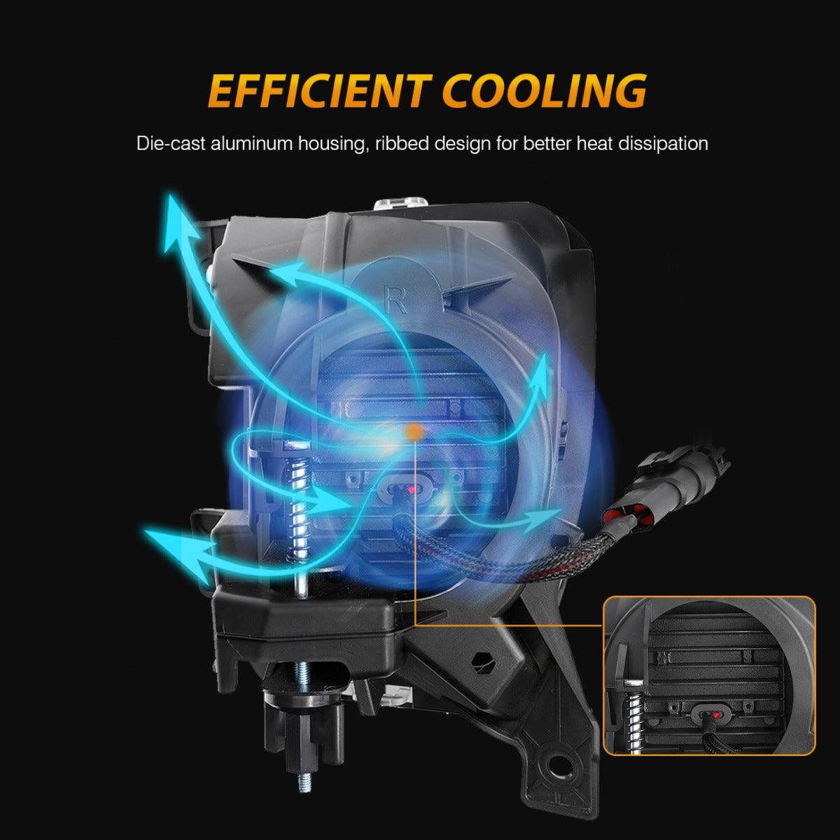 (2pcs/set) 36W LED Fog Lights for Dodge Ram 1500 2013 2014 2015 2016 2017 2018 (Chrome)