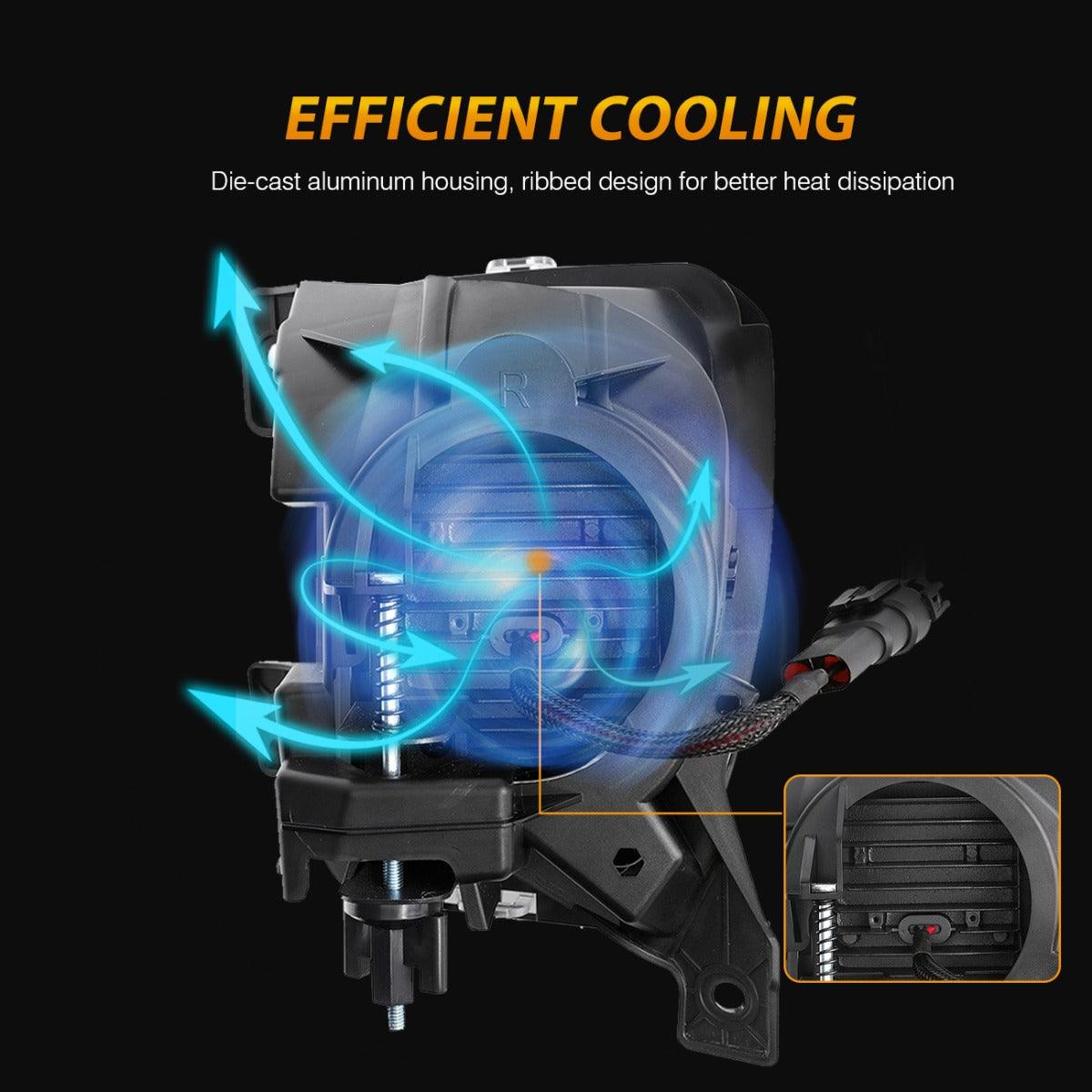 (2pcs/set) 36W LED Fog Lights for Dodge Ram 1500 2013 2014 2015 2016 2017 2018 (Black)