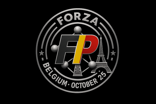 شعار فورزا باريس بلجيكا - ملصق مميز (8×8، 20×20، 30×30 سم)