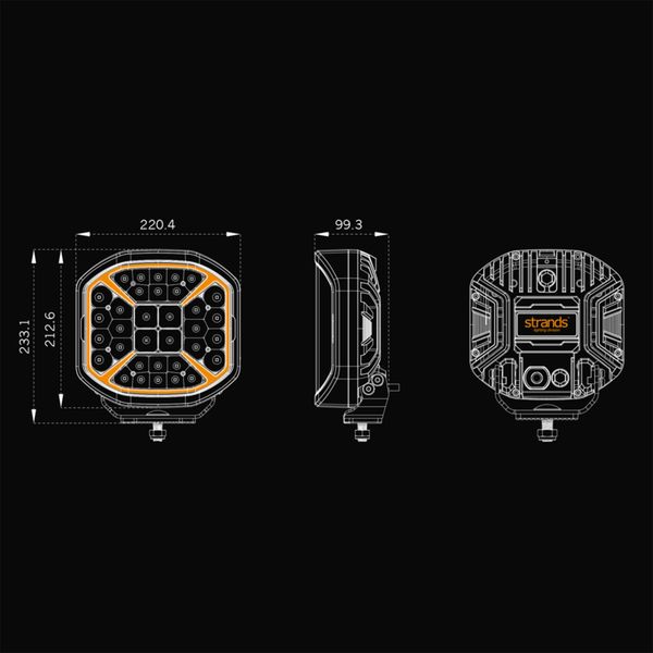 Auxiliary light Strands Siberia X 9" - Round / 23 cm / 164W / Ref. 20