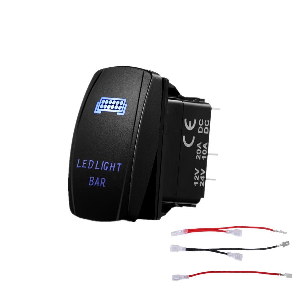 5 Pin Laser On/Off switches 20A/12V 10A/24V Switch with Jumper Wires Set for Cars,Trucks,RVs - Auxbeam
