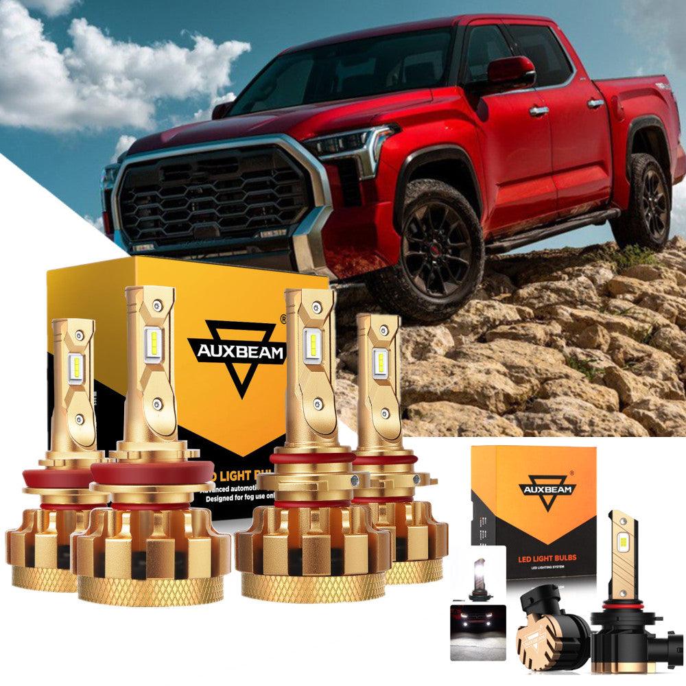 For 2007-2013 Toyota Tundra F-16 Plus Series Built-in Canbus Automotive Grade 14000LM LED Light Bulbs High Low Beam Bundle - Auxbeam  – éclairage LED auto