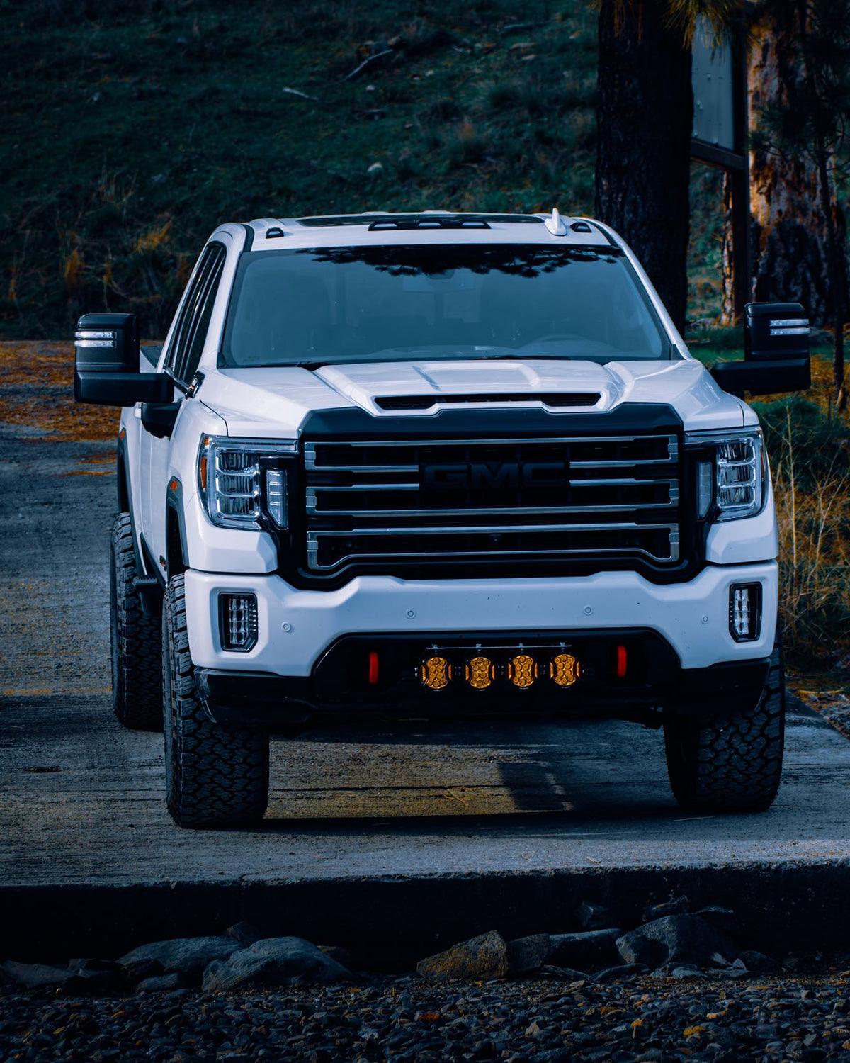 V-ULTRA Series | 5 Inch 172W LED Side Shooter Amber/White Pod Lights with Amber DRL - Auxbeam  – éclairage LED auto